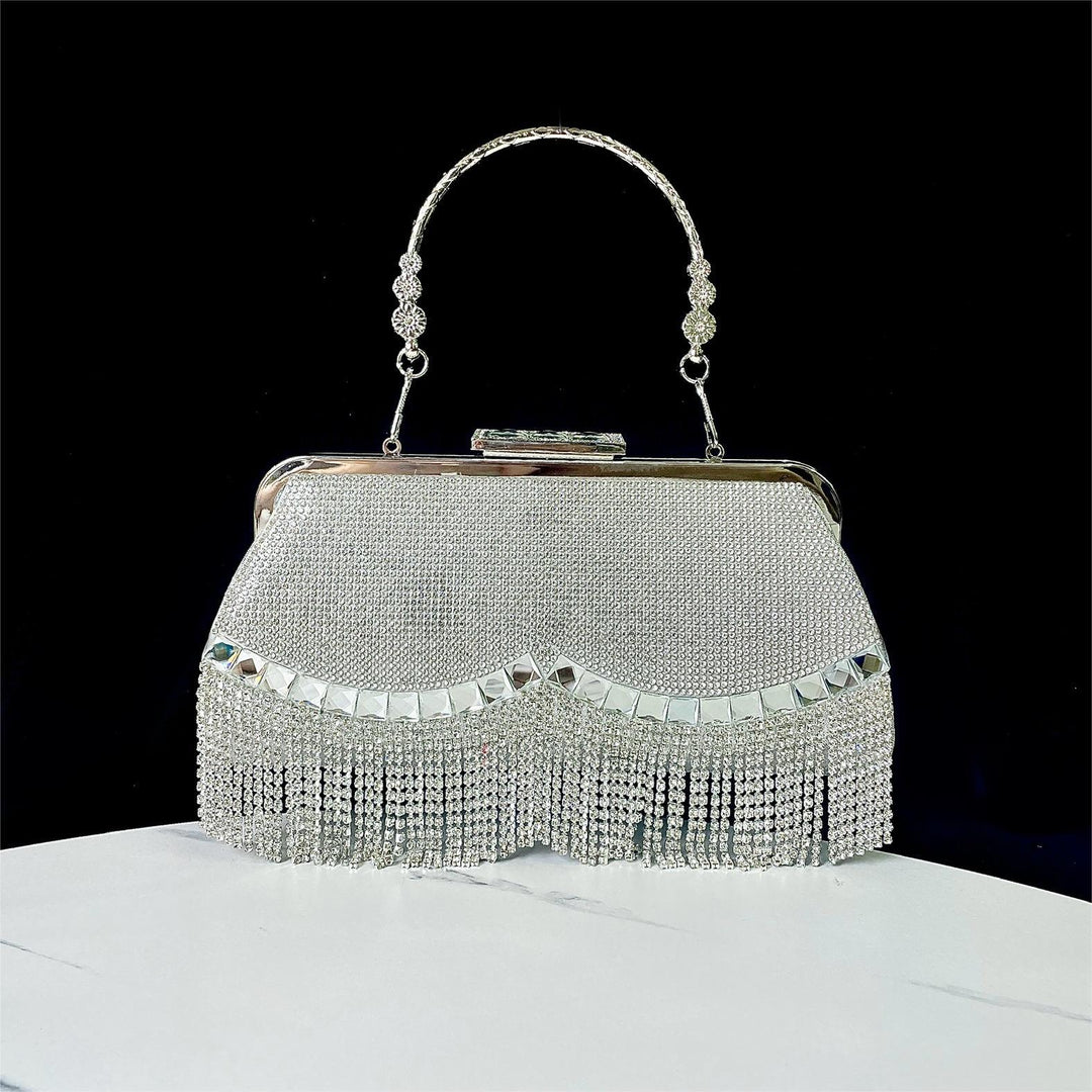 Rhinestone Fringed Evening Clutch