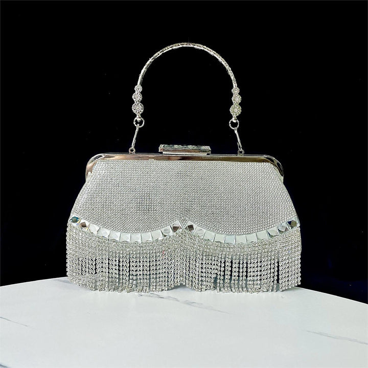 Rhinestone Fringed Evening Clutch