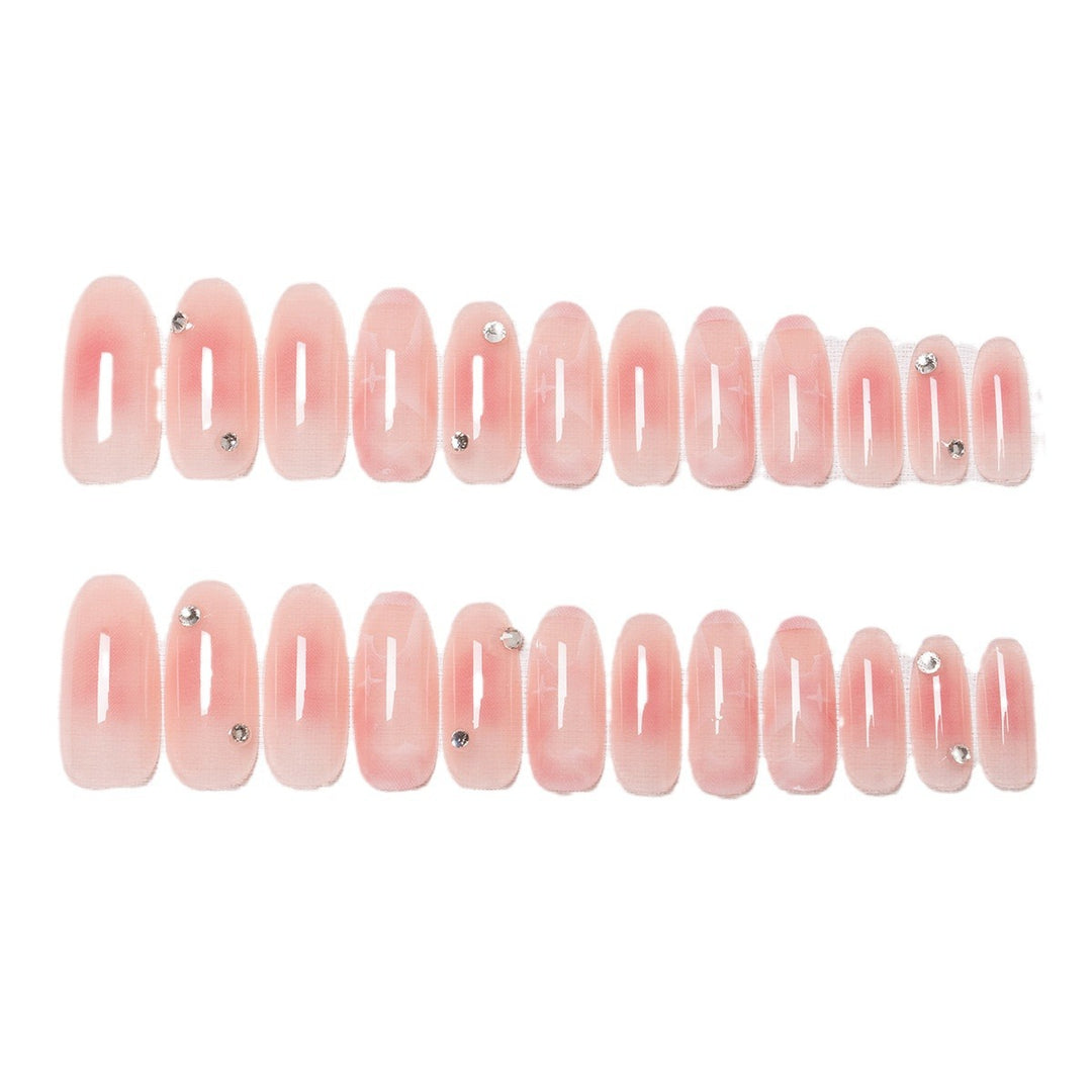 Artistic Heart-Embellished Press-On Nails