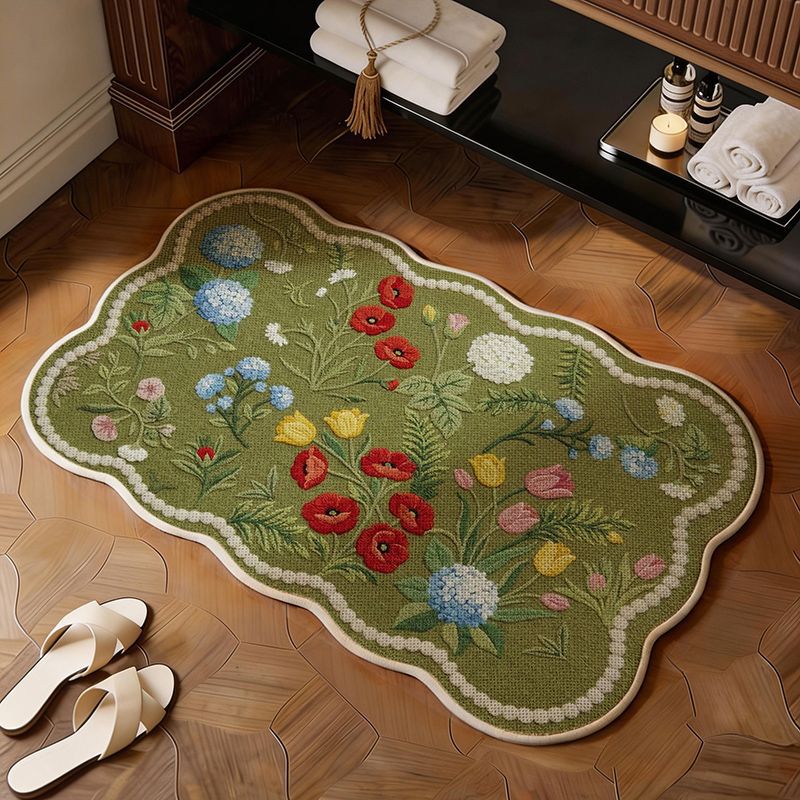Decorative Floral Bath Mat Kalsten