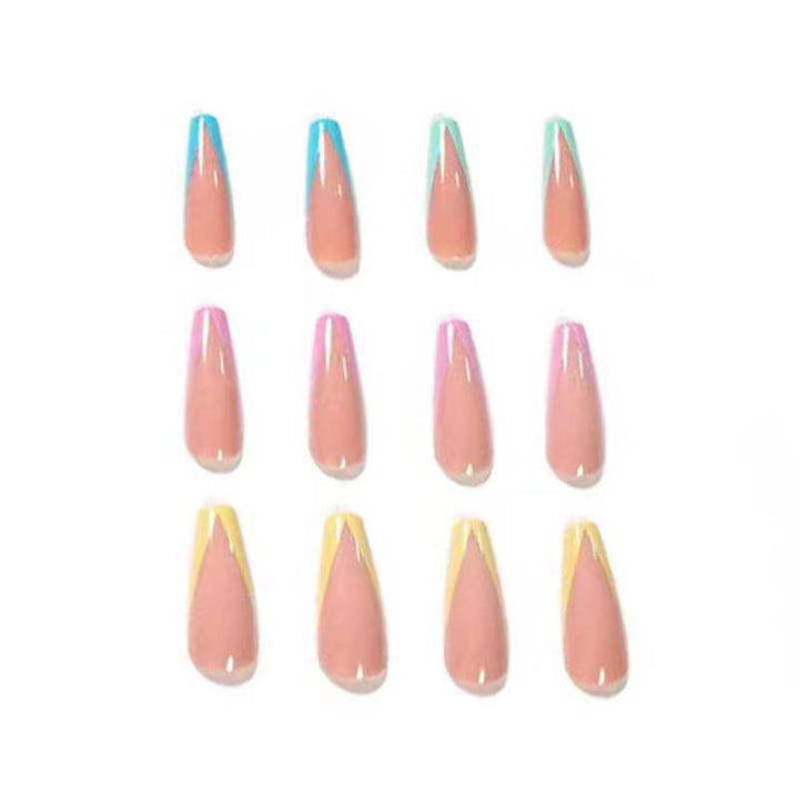 Elegant artificial nails with geometric design Kalsten