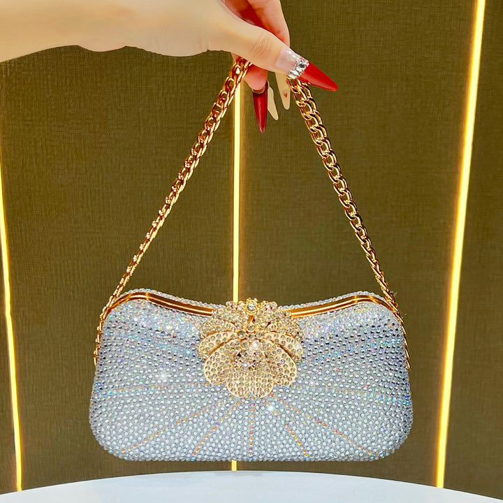 Rhinestone-Studded Evening Purse