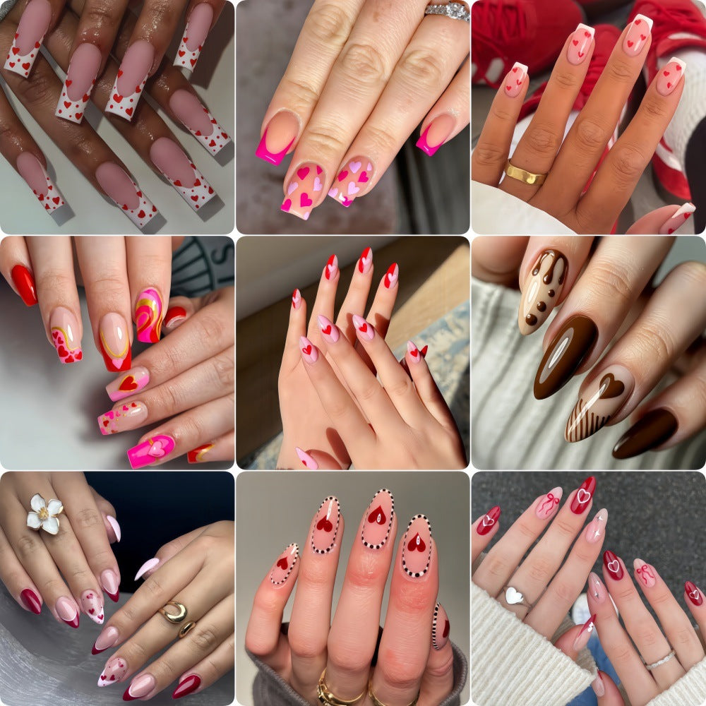 Artistic Heart Motif Art Nails Kalsten