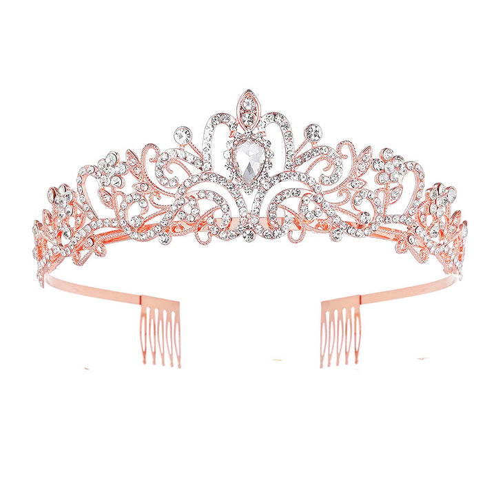 Ladies Sparkling Crystal Tiara with Filigree Design Kalsten