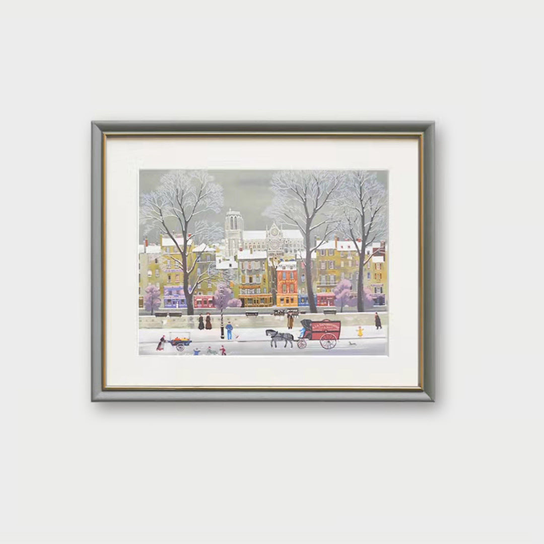 Framed Winter Landscape Artwork