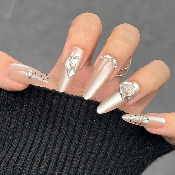 Stylish Press-On Nail Set with Artistic Leopard Design Kalsten