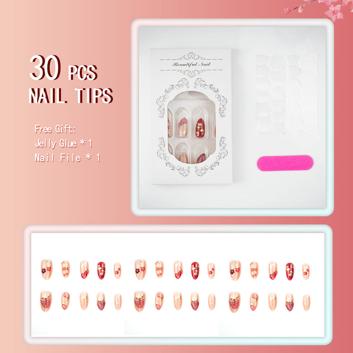 Artistic Fruit-Inspired Press-On Nail Set