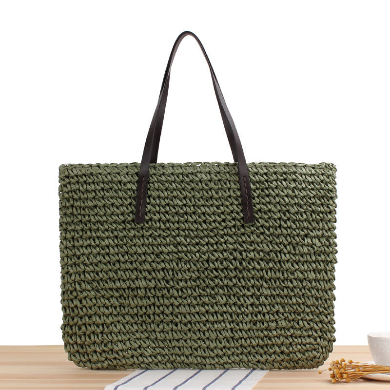 Handbag Made from Handwoven Natural Material with Sturdy Handles Kalsten