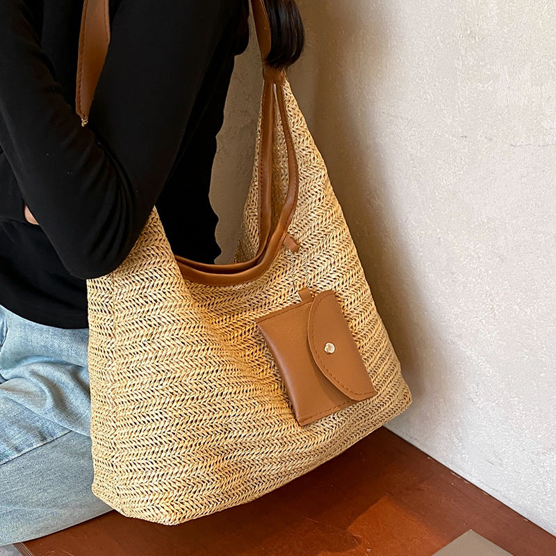 Bohemian Woven Straw Shoulder Bag