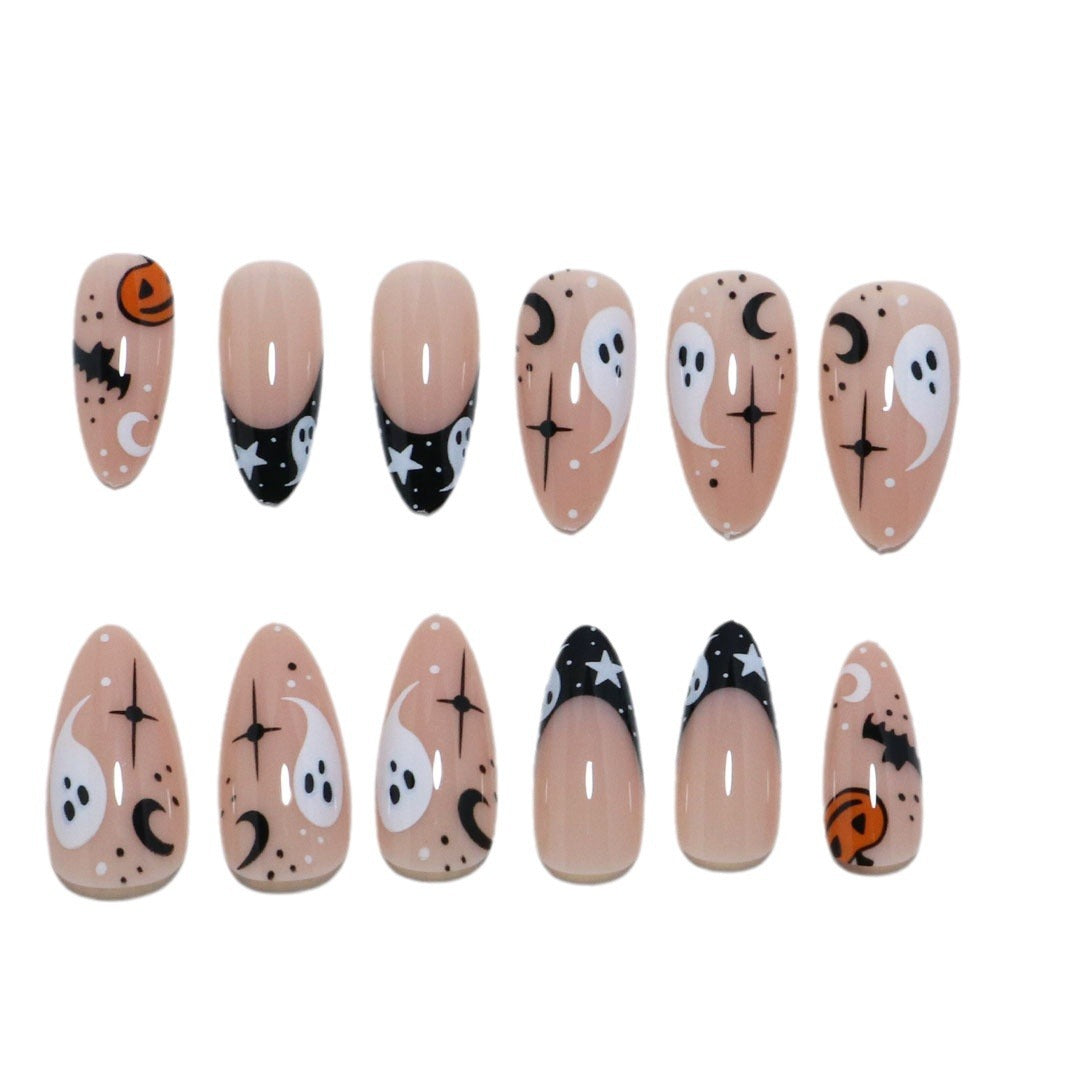 Artistic Halloween-Themed Press-On Nail Set Kalsten 1789805113