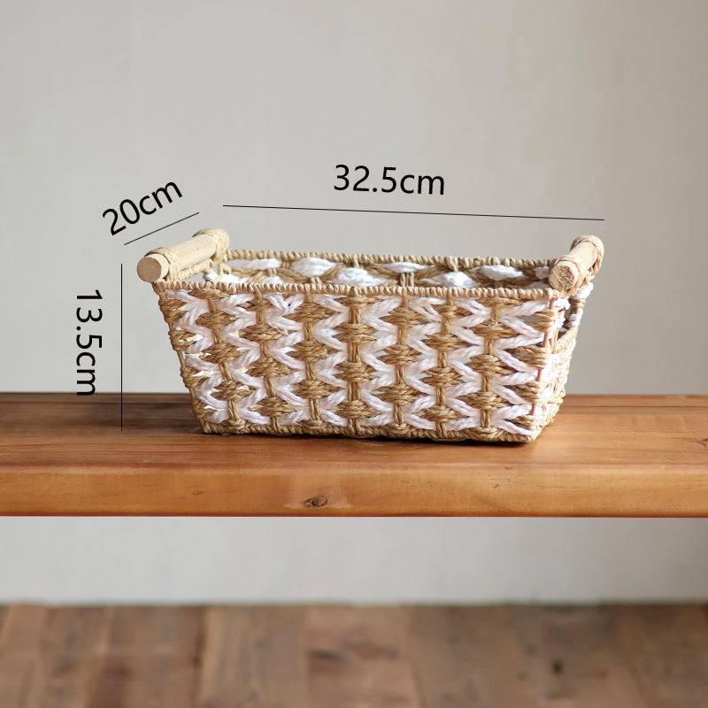 Handcrafted laundry basket made of natural material Kalsten