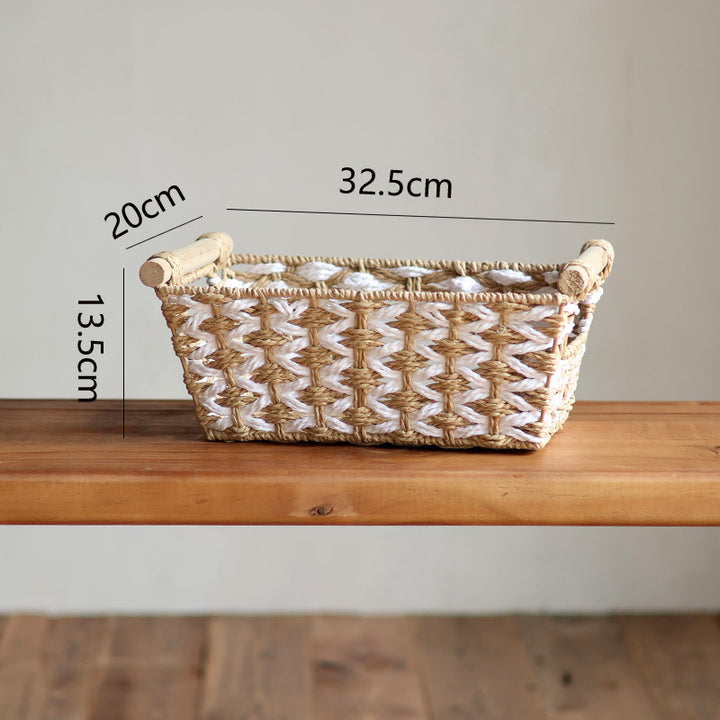 Handcrafted laundry basket made of natural material Kalsten