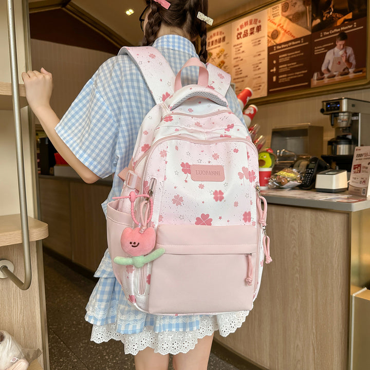 Stylish Floral Print Student Backpack Kalsten