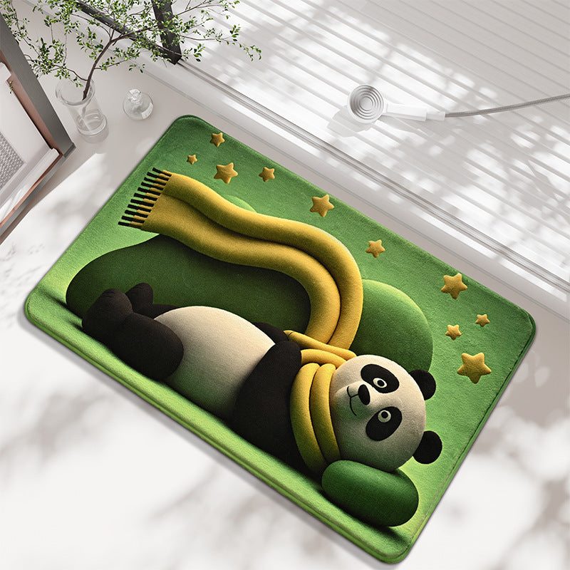 Cartoon Panda Bath Mat Kalsten