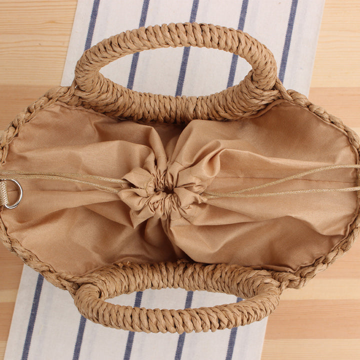 Handbag Made of Handcrafted Macrame with Round Handle Kalsten
