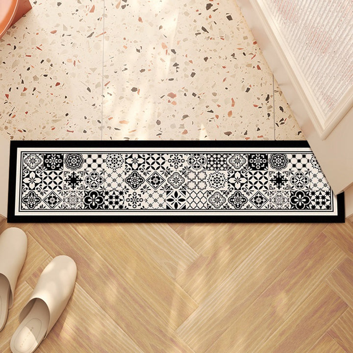 Checkerboard Pattern Runner Mat