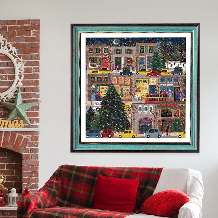 Artistic Holiday-Themed Puzzle Art Frame