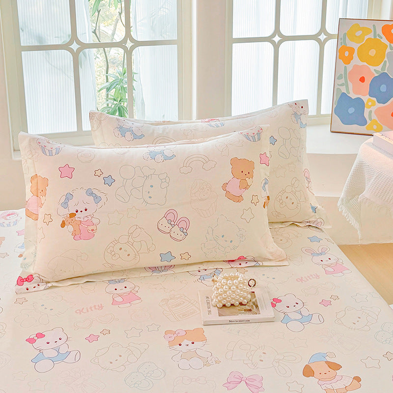 Flower Print Pillowcase Set