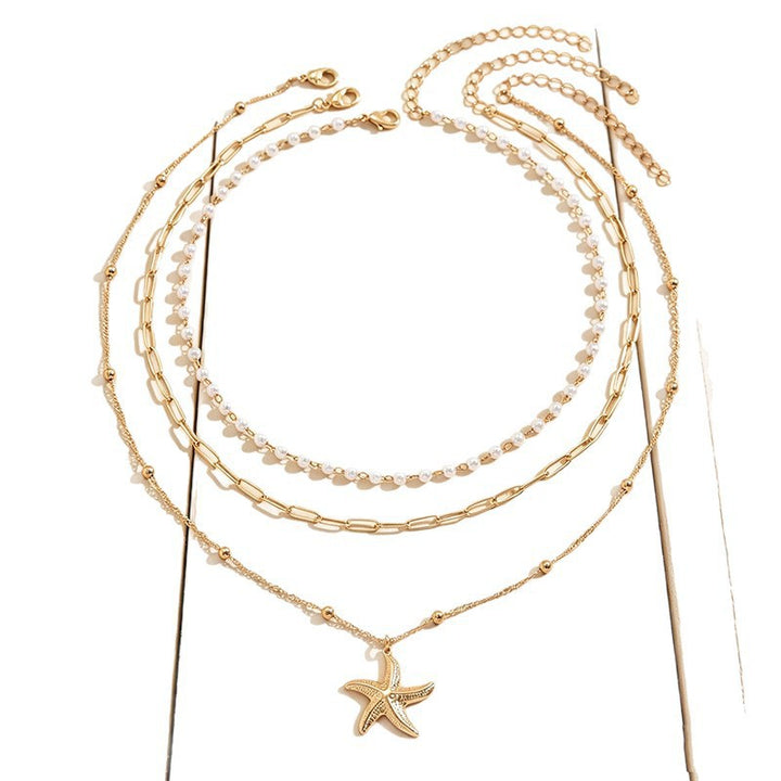 Layered Beach Pendant Necklace Kalsten