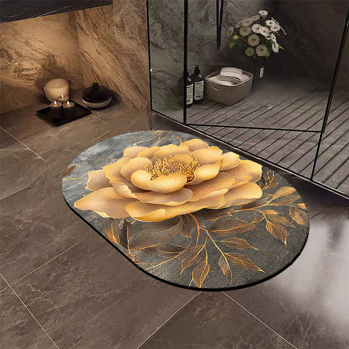 Luxury Floral Bathroom Mat Kalsten