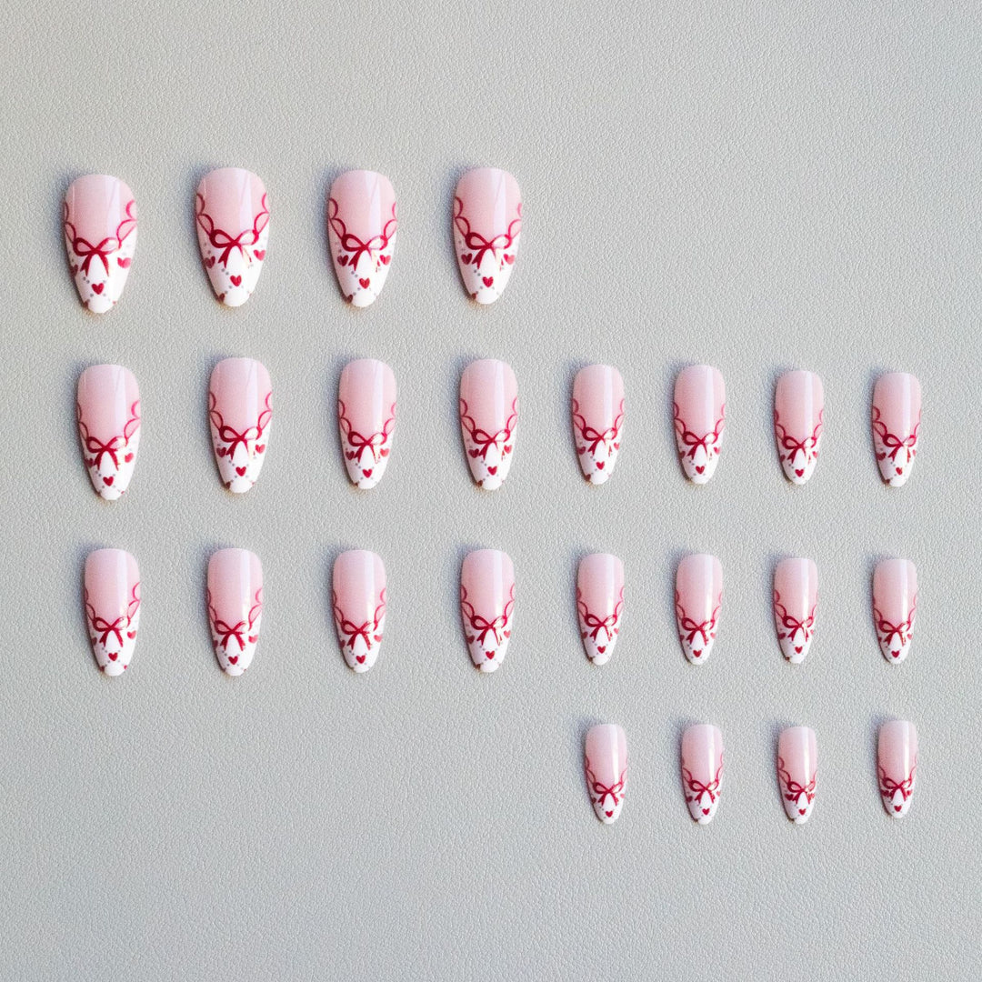 Artistic Heart Motif Nail Art