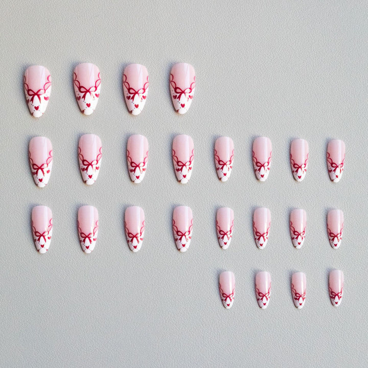 Artistic Heart Motif Nail Art