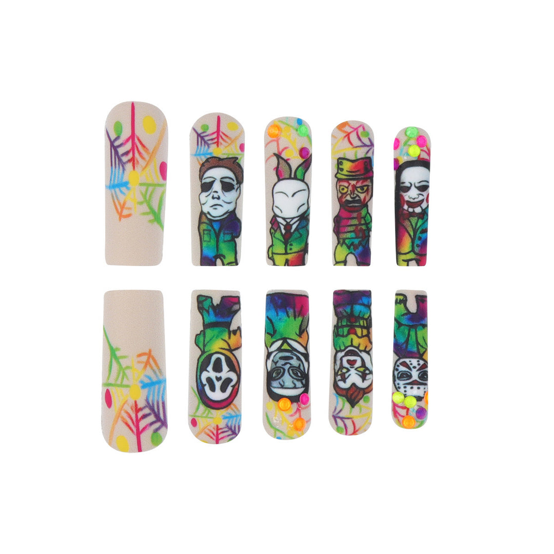 Artistic Horror-Themed Press-On Nails Kalsten