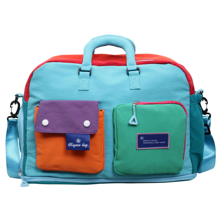 Colorful Multi-Pocket Messenger Bag Kalsten