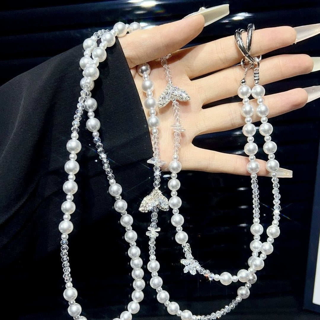 Elegant Pearl and Crystal Eyewear Lanyard Kalsten