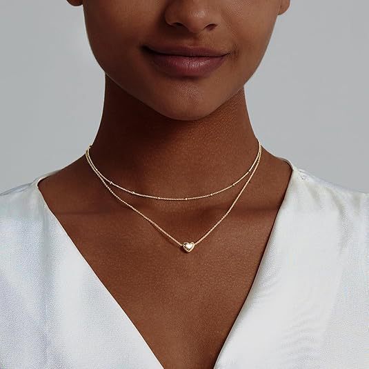 Heart Pendant Layered Necklace Kalsten