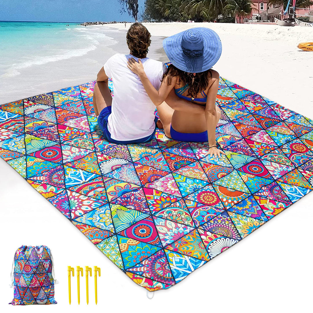 Beach blanket with maritime turtle motif Kalsten