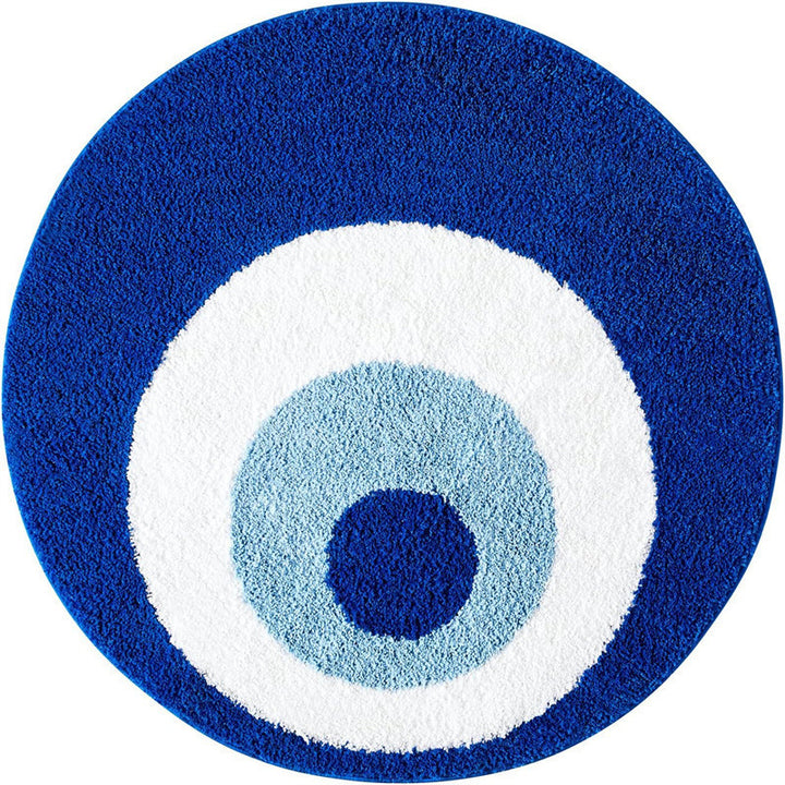 Playful Round Pool-Themed Rug