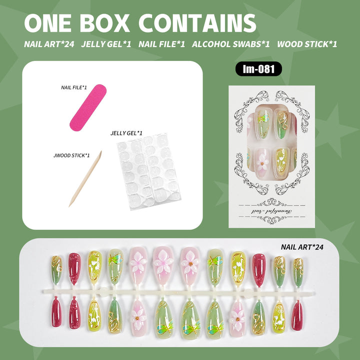 Artistic Press-On Nail Art Kit