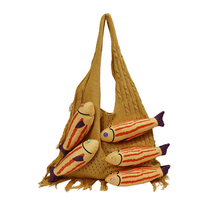 Novelty Fish-Themed Tote Bag