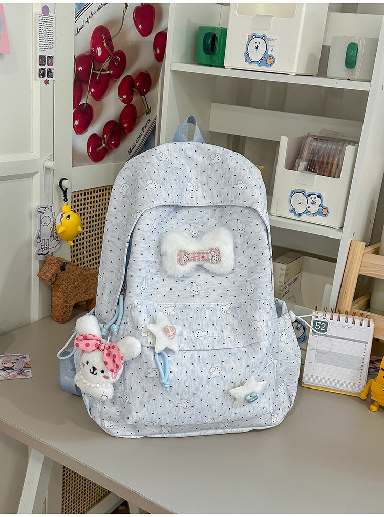 Cute Plush Embellished Backpack Kalsten