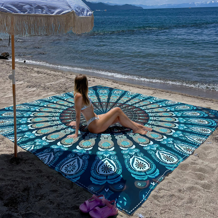 Mandala Design Beach Mat Kalsten