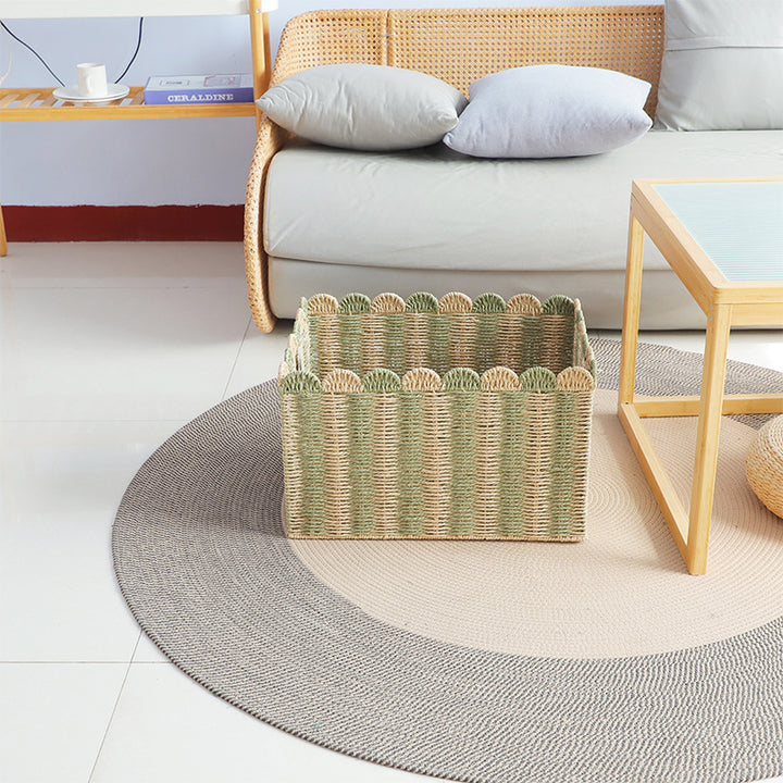 Scalloped Edge Decorative Storage Basket Kalsten