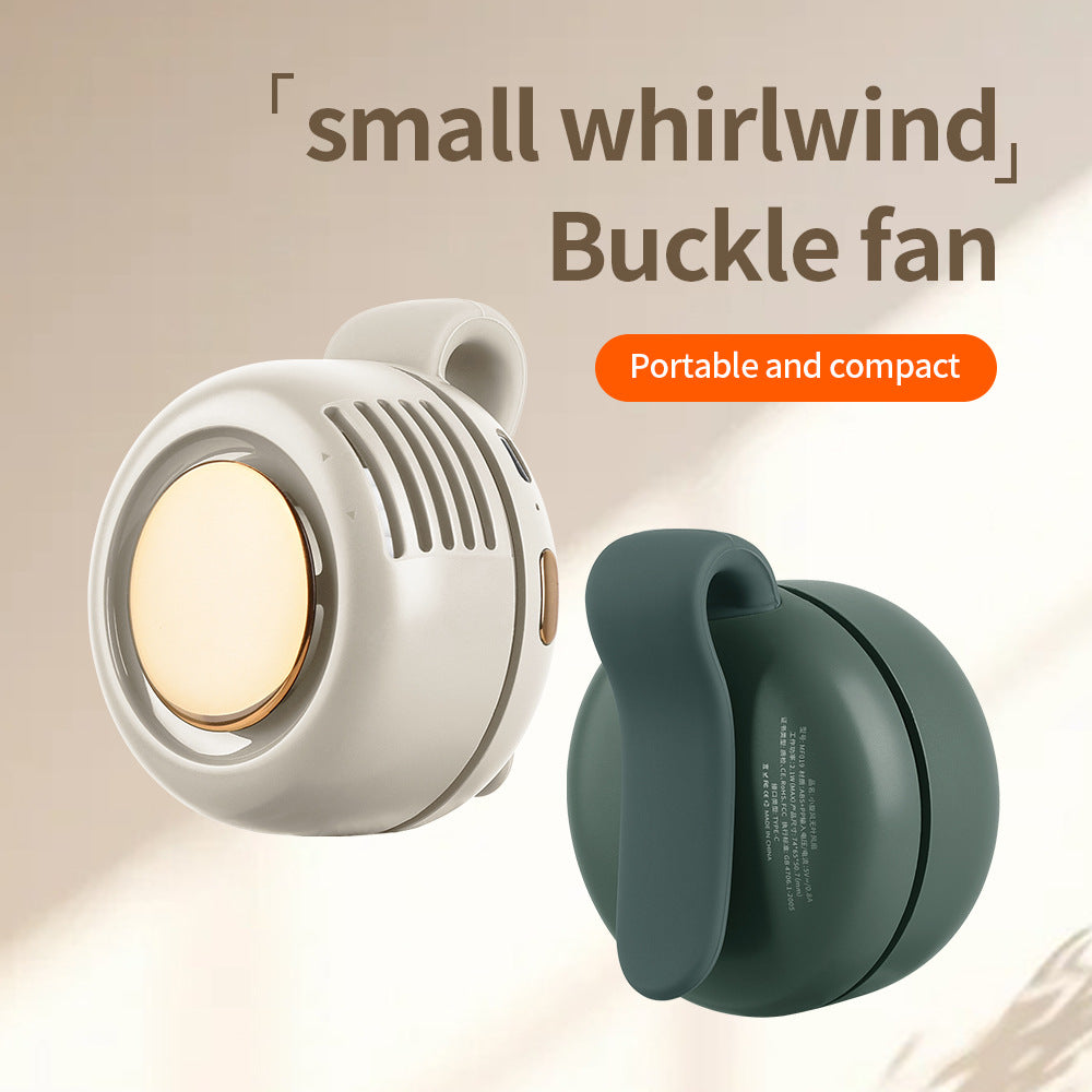 Cooling portable clip-on personal fan with warm LED light and rechargeable battery Kalsten