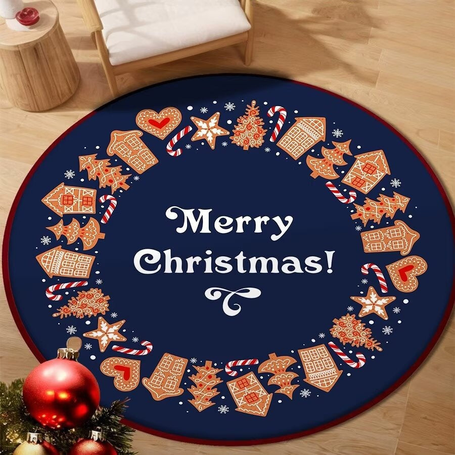 Holiday-Themed Round Floor Mat Kalsten