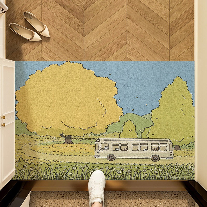 Artistic Sunflower Door Mat