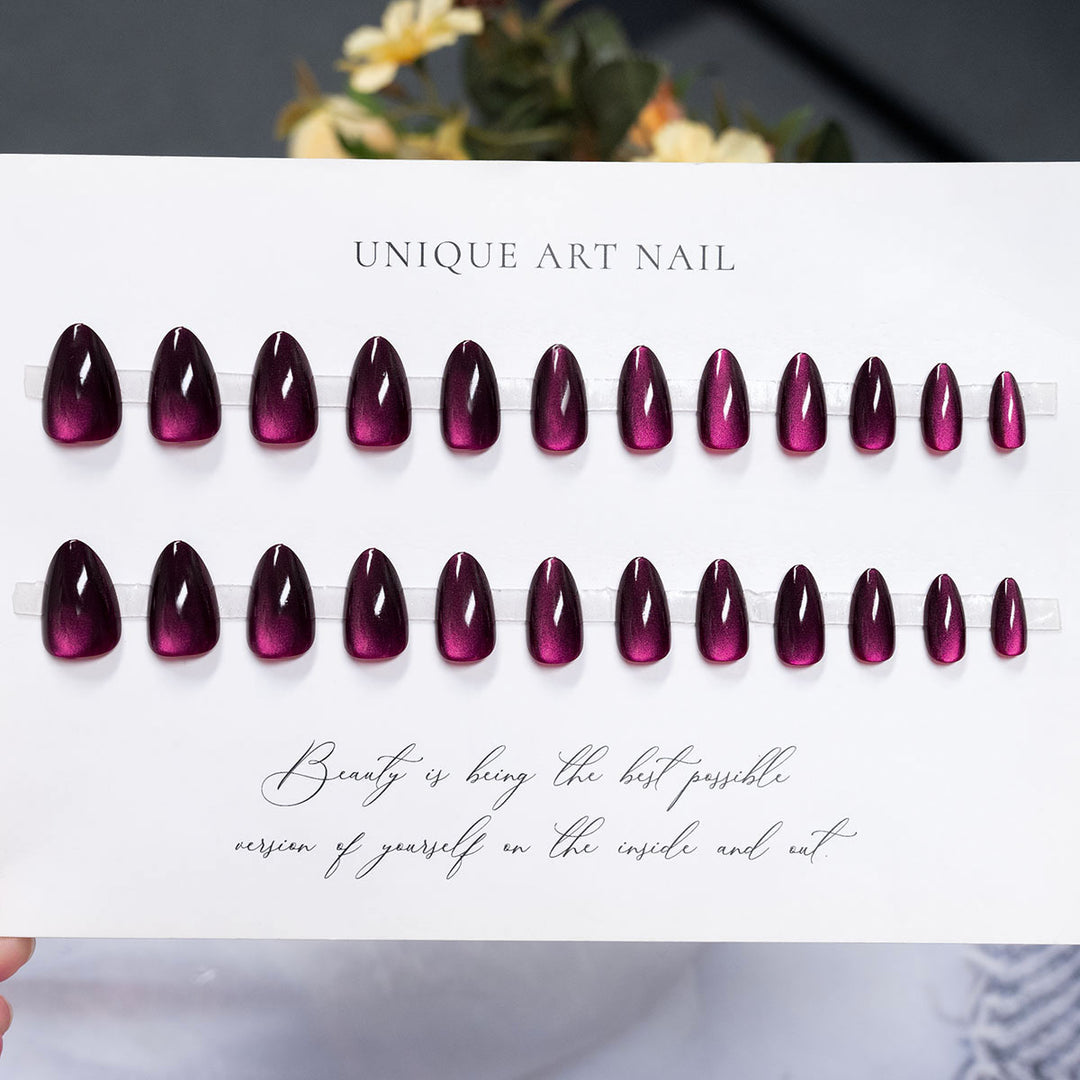 Glossy Press-On Nail Art Set