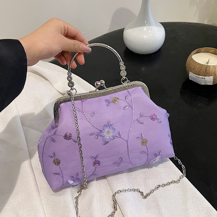 Floral Embroidered Evening Purse