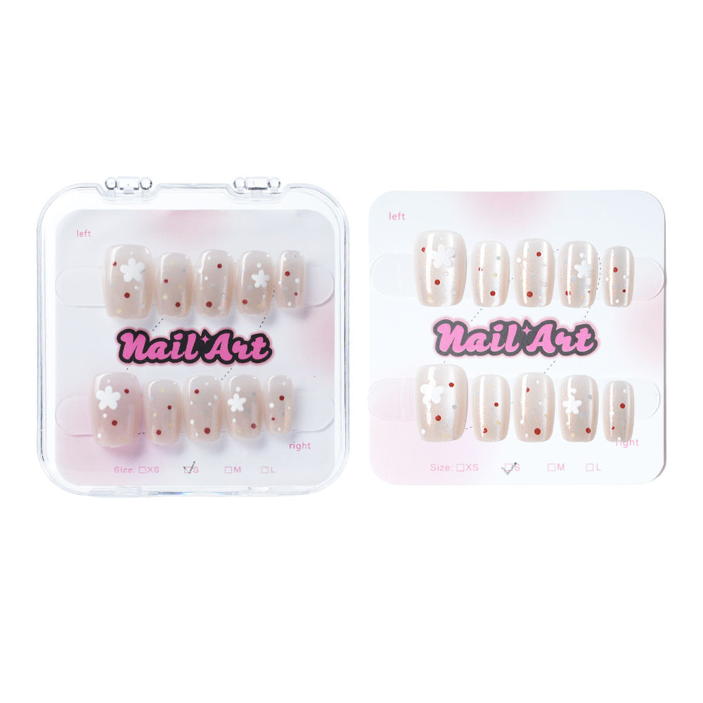 Floral Design Press-On Nail Art Kalsten