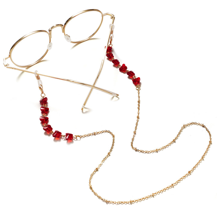 Floral-Embellished Eyewear Chain kalsten