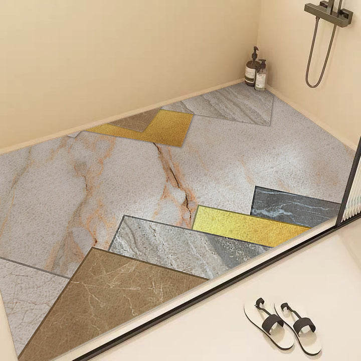 Marble Pattern Shower Mat Kalsten