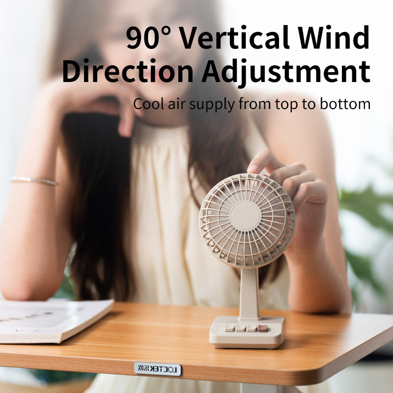 Unisex nan portable rechargeable ergonomic desk fan with adjustable tilt and multi-speed controls Kalsten