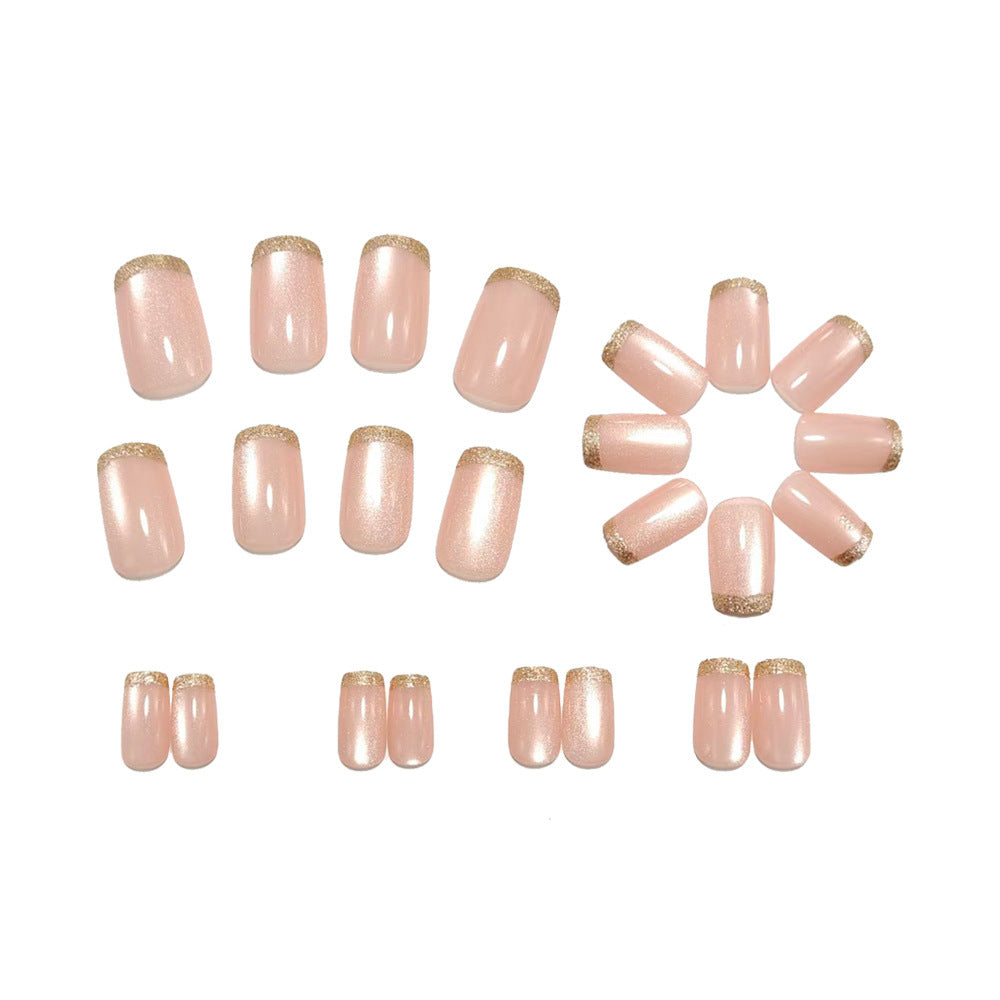 Artificial nails in elegant glitter French design Kalsten
