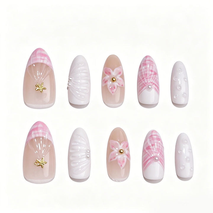 Artistic Floral Design Press-On Nails Kalsten