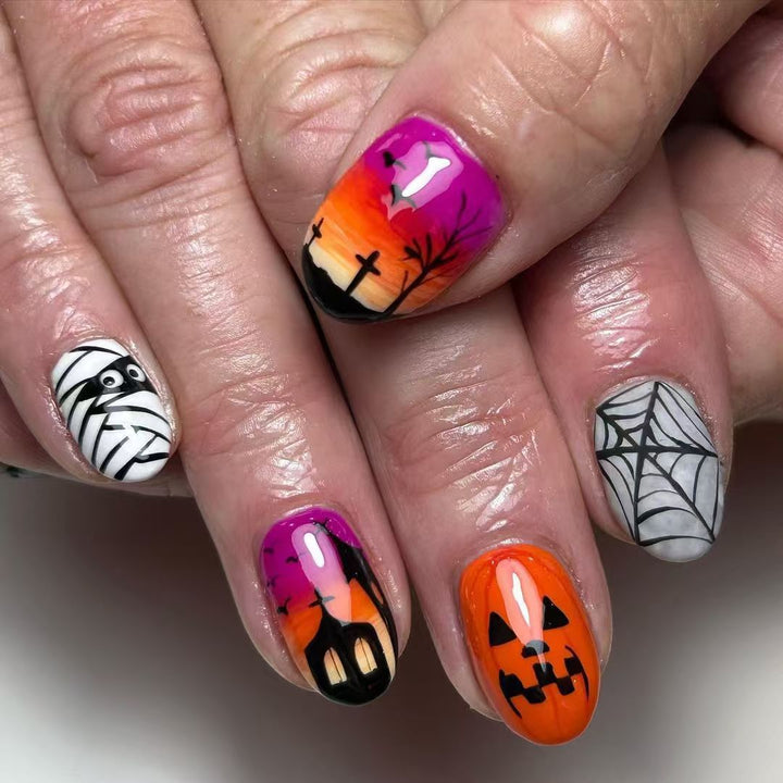 Halloween-Themed Nail Art Stickers
