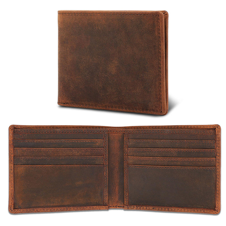Textured Leather Bi-Fold Wallet Kalsten